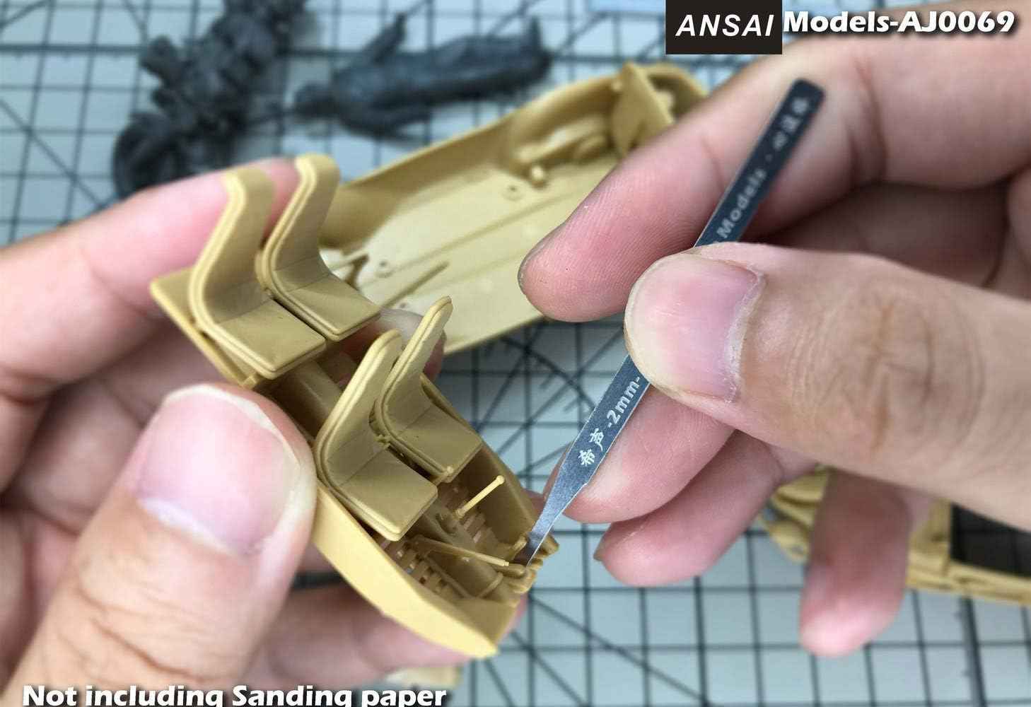 10in1 Stainless Steel Sanding Rod Fine Alexen Models Polishing Sticks - TTpen