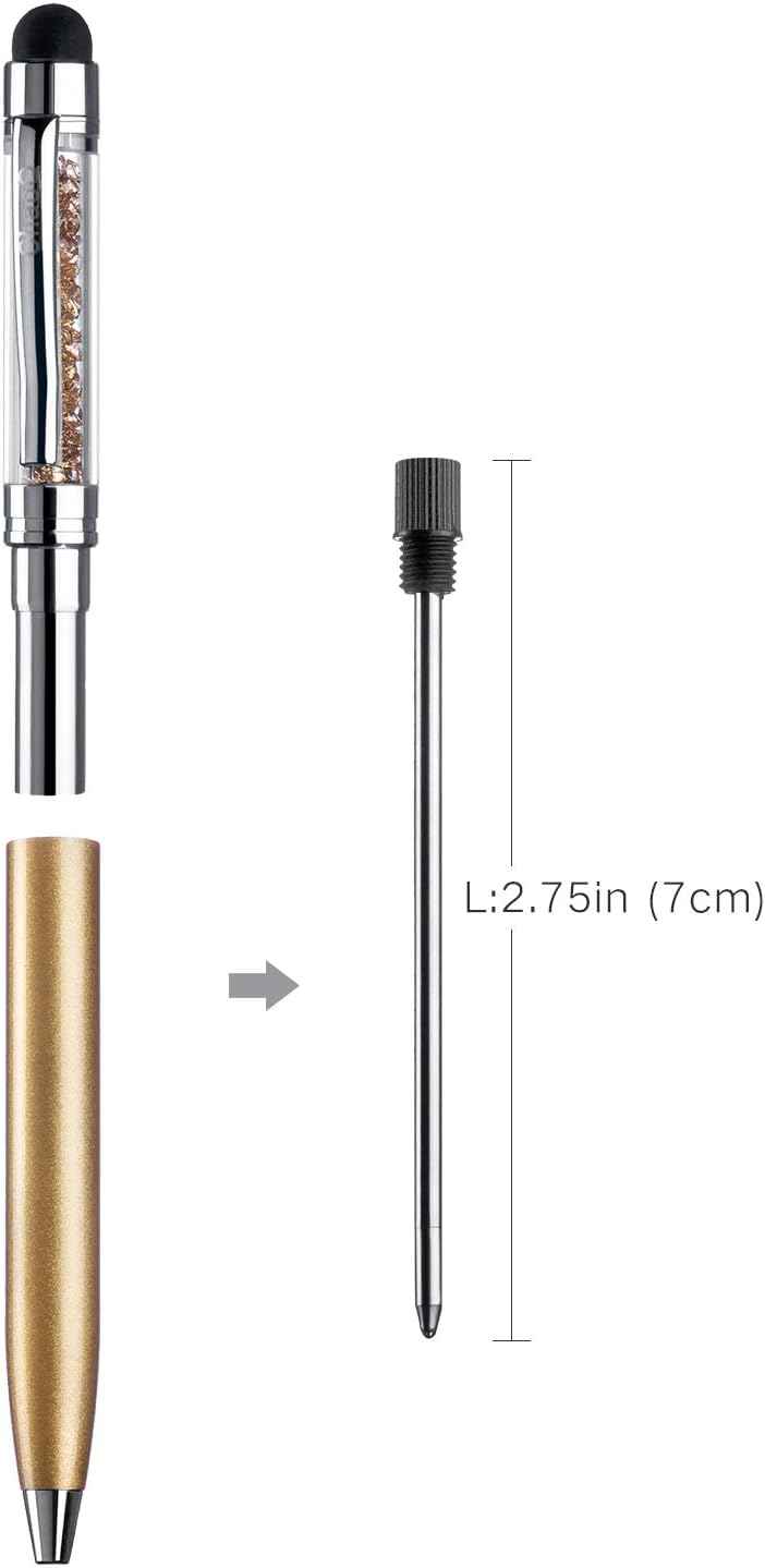 10pcs Black Blue Ink Replaceable Ballpoint Pen Refills,2.75 inch (70mm) - TTpen