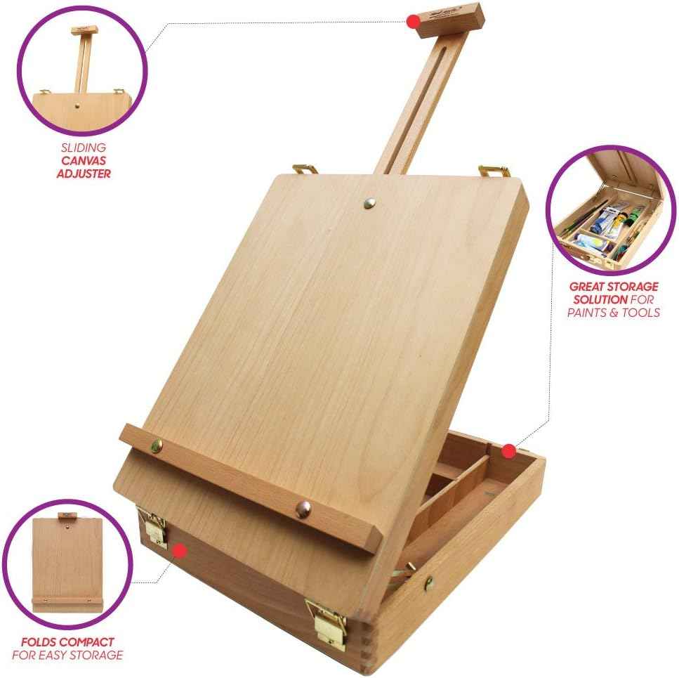 Mont Marte Tabletop Box Easel for Painting Beech Wood - TTpen
