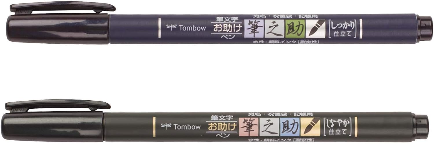 Tombow Fudenosuke Brush Pen Soft and Hard Tip 2 Pack