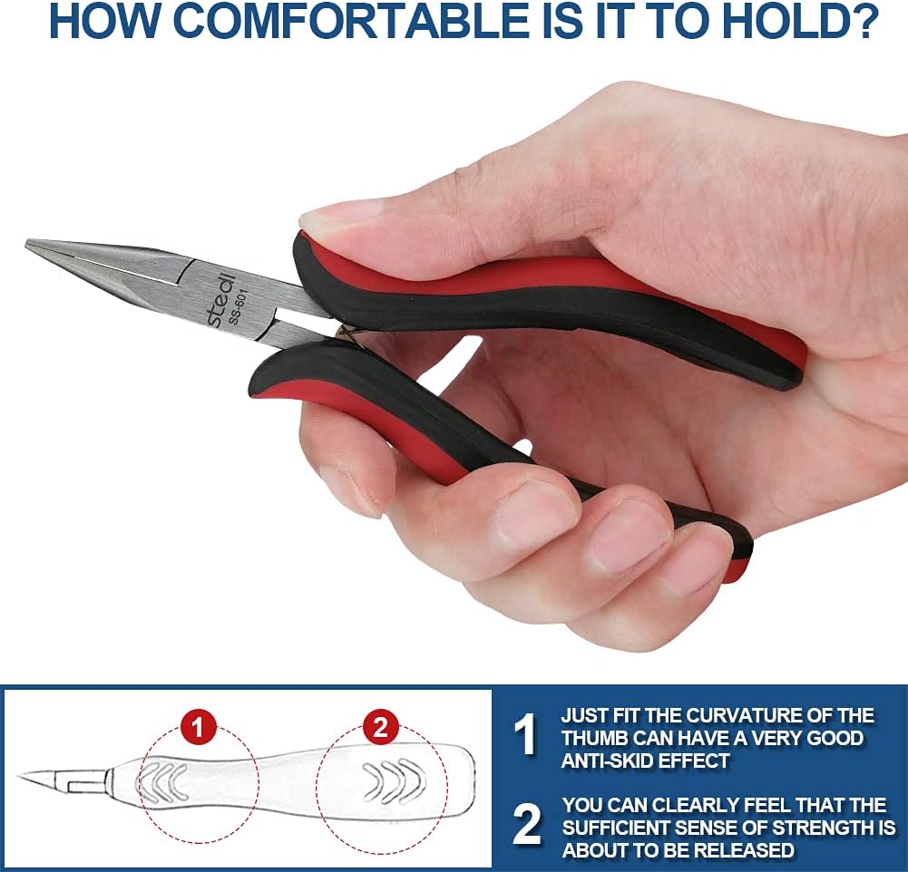 Stedi 5-Inch Needle Nose Pliers for Jewelry Making, Chain Nose - TTpen