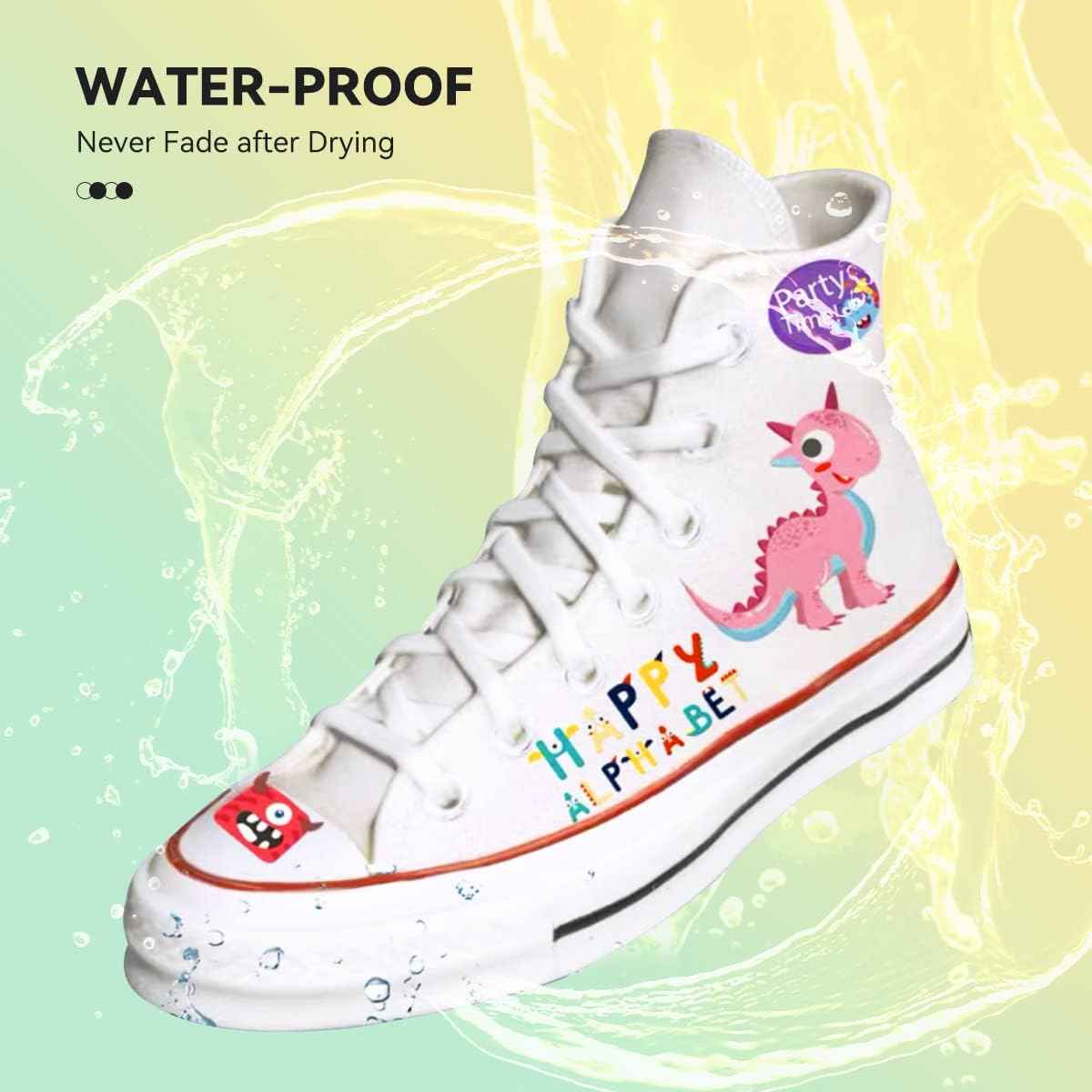 24 Colors Acrylic Paint Markers,12PCS Dual Colors Brush Paint Pens - TTpen