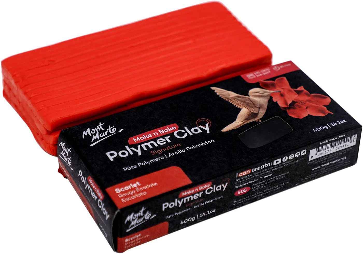 Mont Marte Make n Bake Polymer Clay Signature 400g Block - TTpen