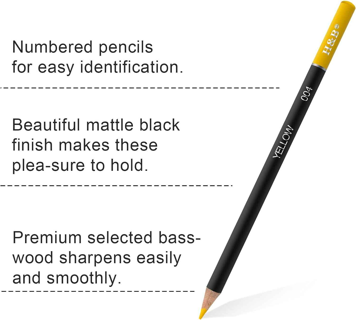 H&B 72 Colored Pencils Kit Oil Based with Zipper Storage Case - TTpen