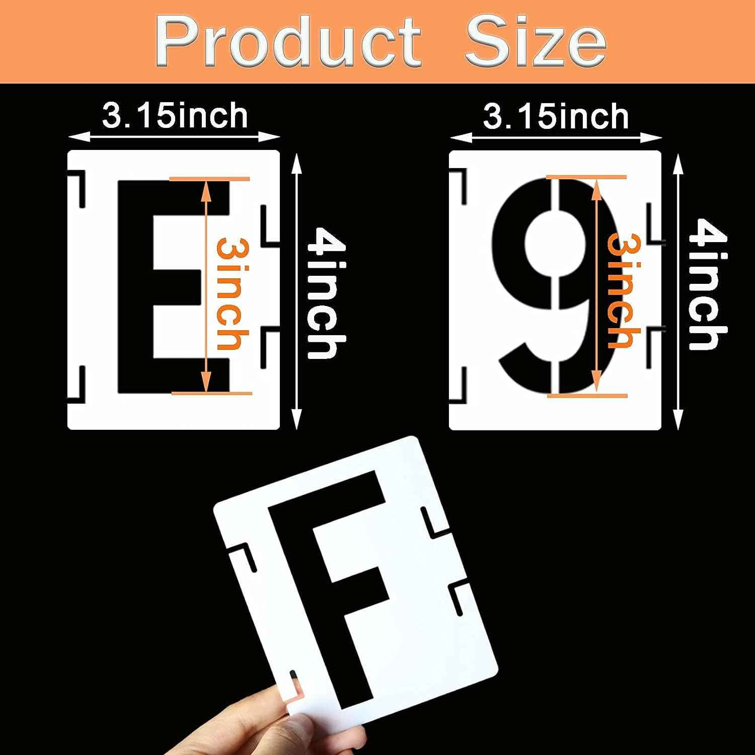 42Pcs Reusable Letter Stencils Symbol Numbers Craft Stencils,2/3/4/5/6 Inch - TTpen