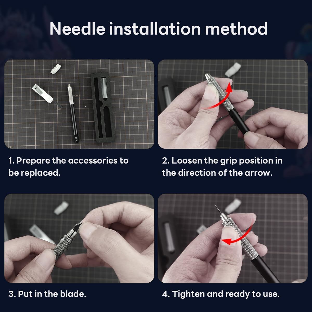 Stedi Craft Hobby Model Knife Kit with 20PCS Blades 4MM - TTpen