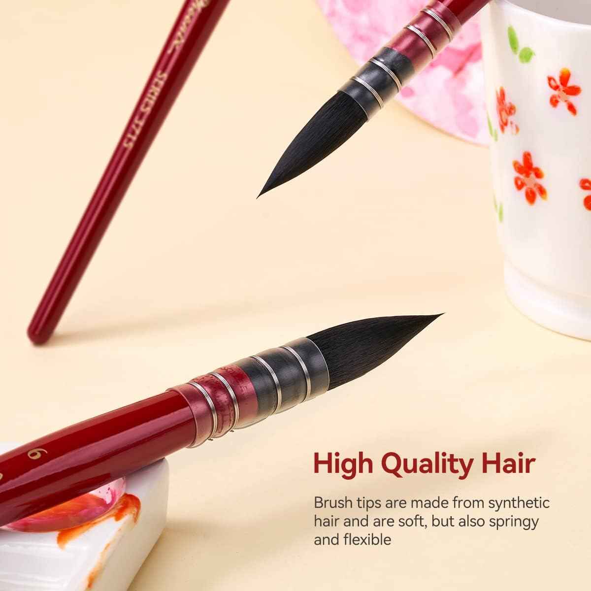 4PCS Watercolor Synthetic Squirrel Hair Paint Brushes Kit - TTpen