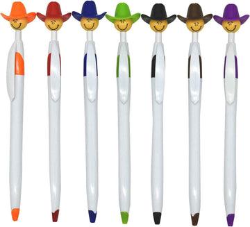 14PCS Fun Cowboy Hat Smile Retractable Ballpoint Pens For Kids - TTpen