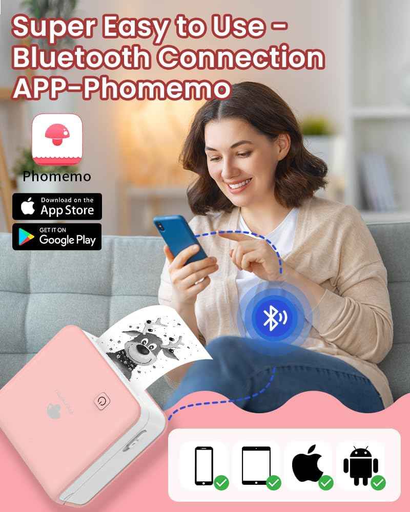 Phomemo M02 Pro Pocket Thermal Bluetooth Photo Printer Type-C Charging - TTpen