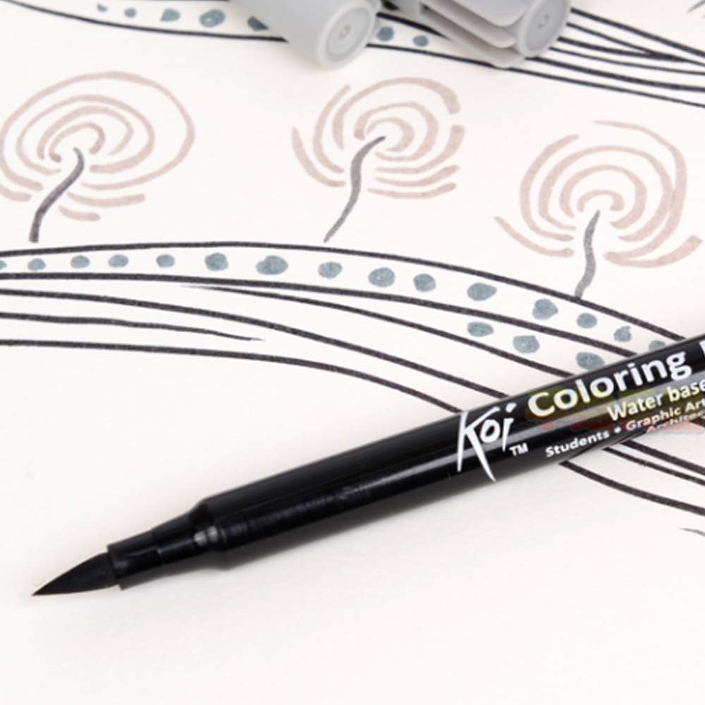 SAKURA Koi Colouring Brush Pen Set 48 Color Pens