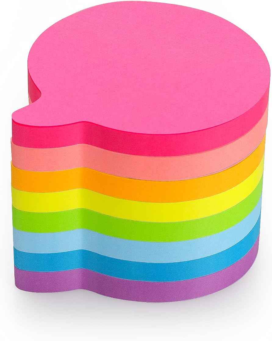 Bubble Shape Sticky Notes 8 Color 75 Sheets/Pad - TTpen