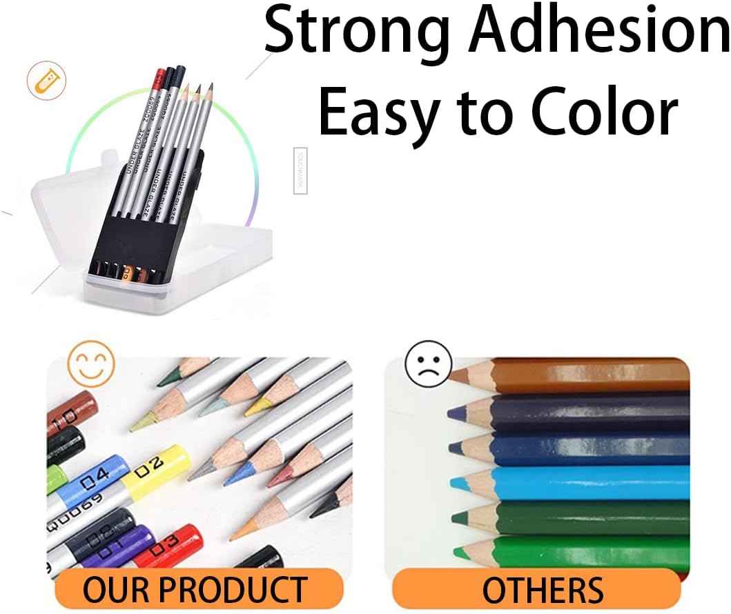 10 Color Underglaze Pencils,Glaze Tools for Pottery - TTpen