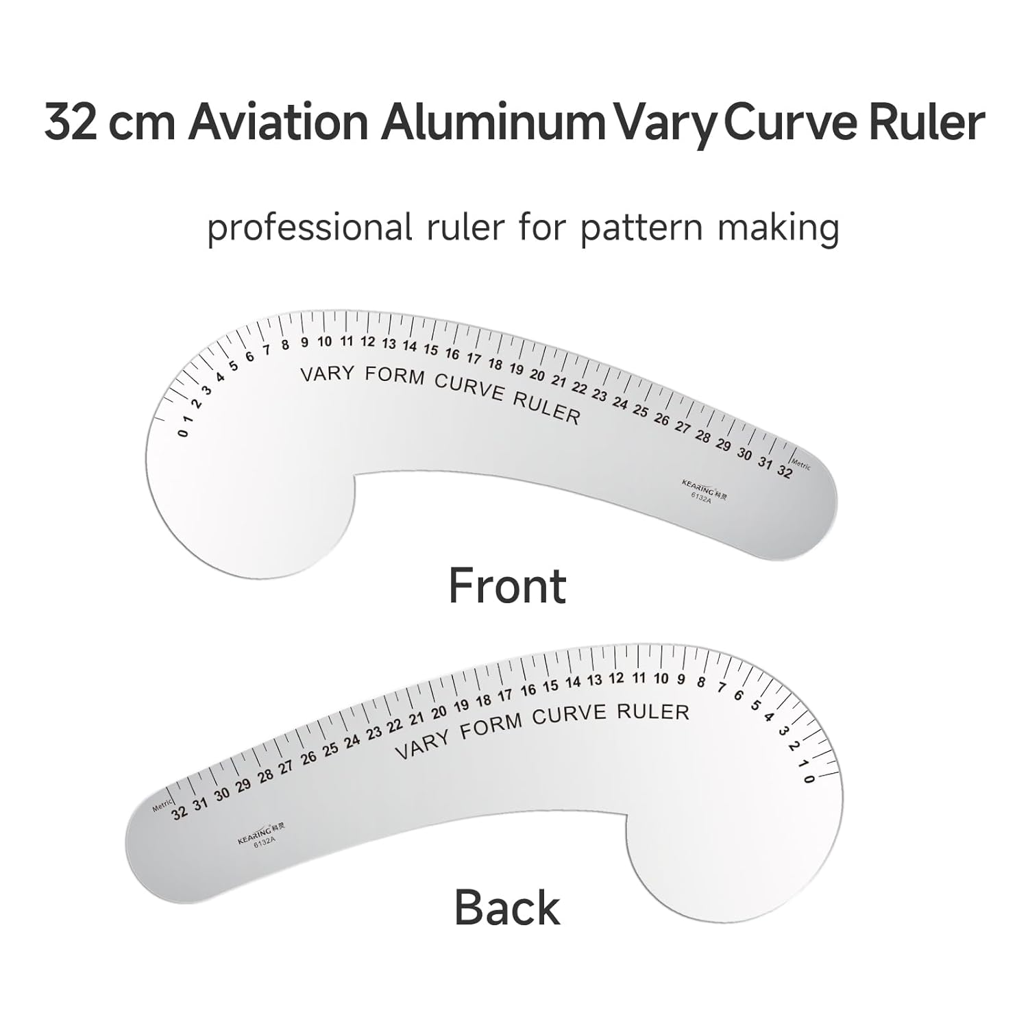 Vary Form Curve Ruler 12“ French Curve Ruler for Measuring Sewing