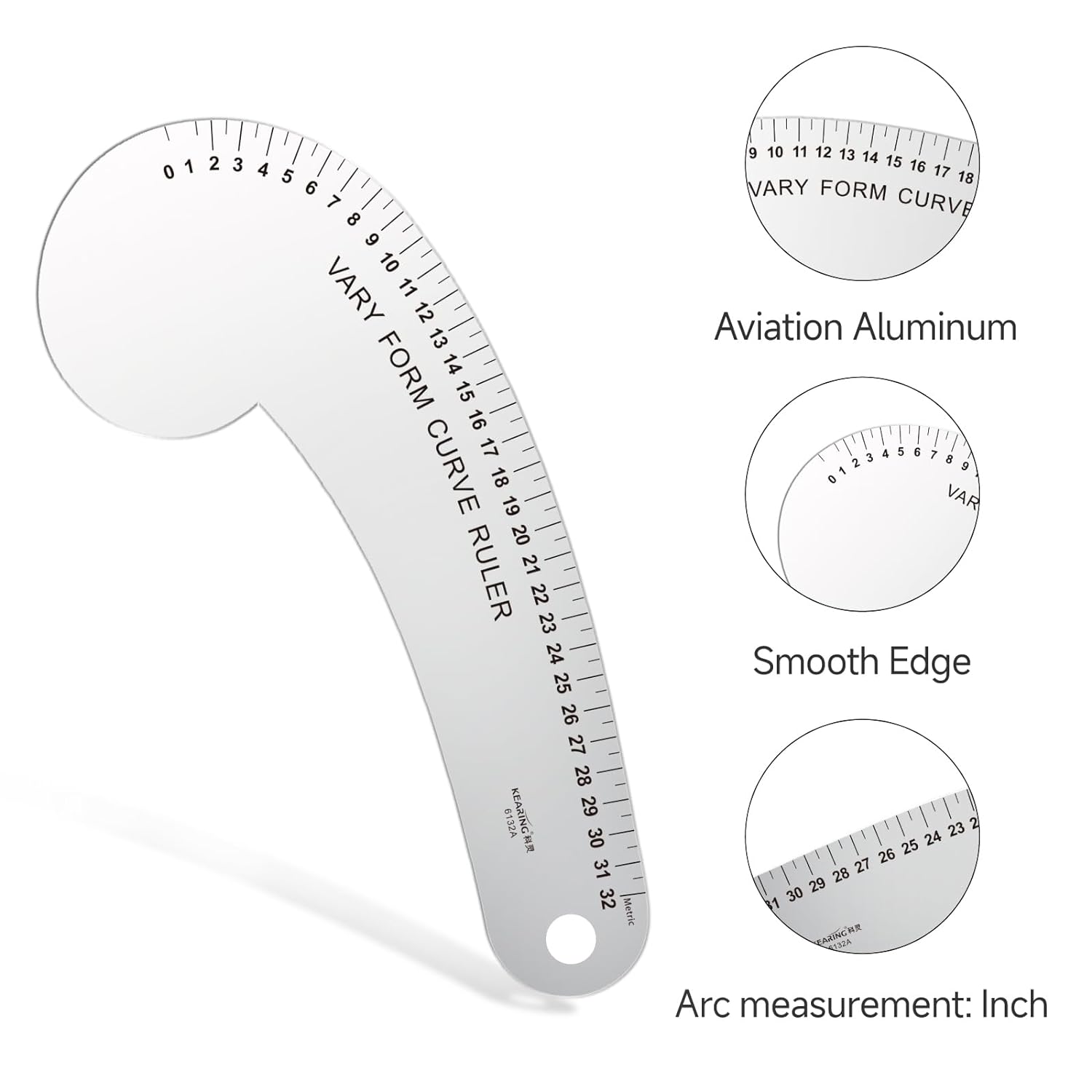 Vary Form Curve Ruler 12“ French Curve Ruler for Measuring Sewing