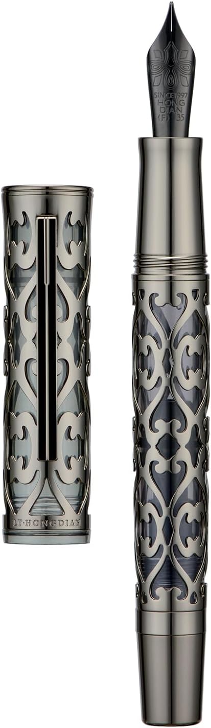 Hongdian D1 Piston Fountain Pen Hollow Skeleton Resin Pen