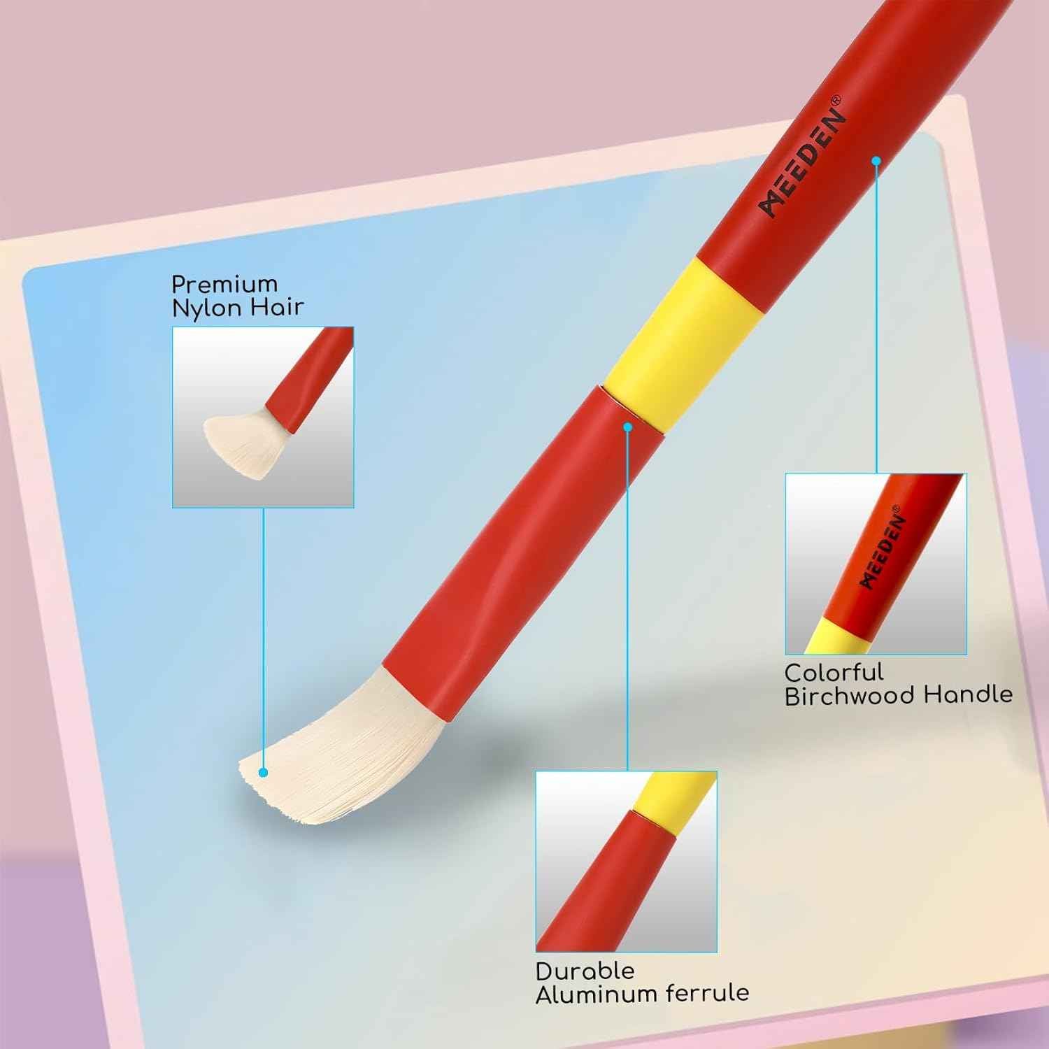 MEEDEN Paint Brushes for Kids 5 Pack