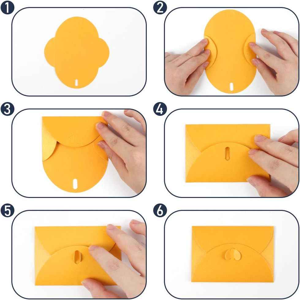 100pcs Mini Christmas Gift Card Envelopes with Heart Shaped Clasp - TTpen