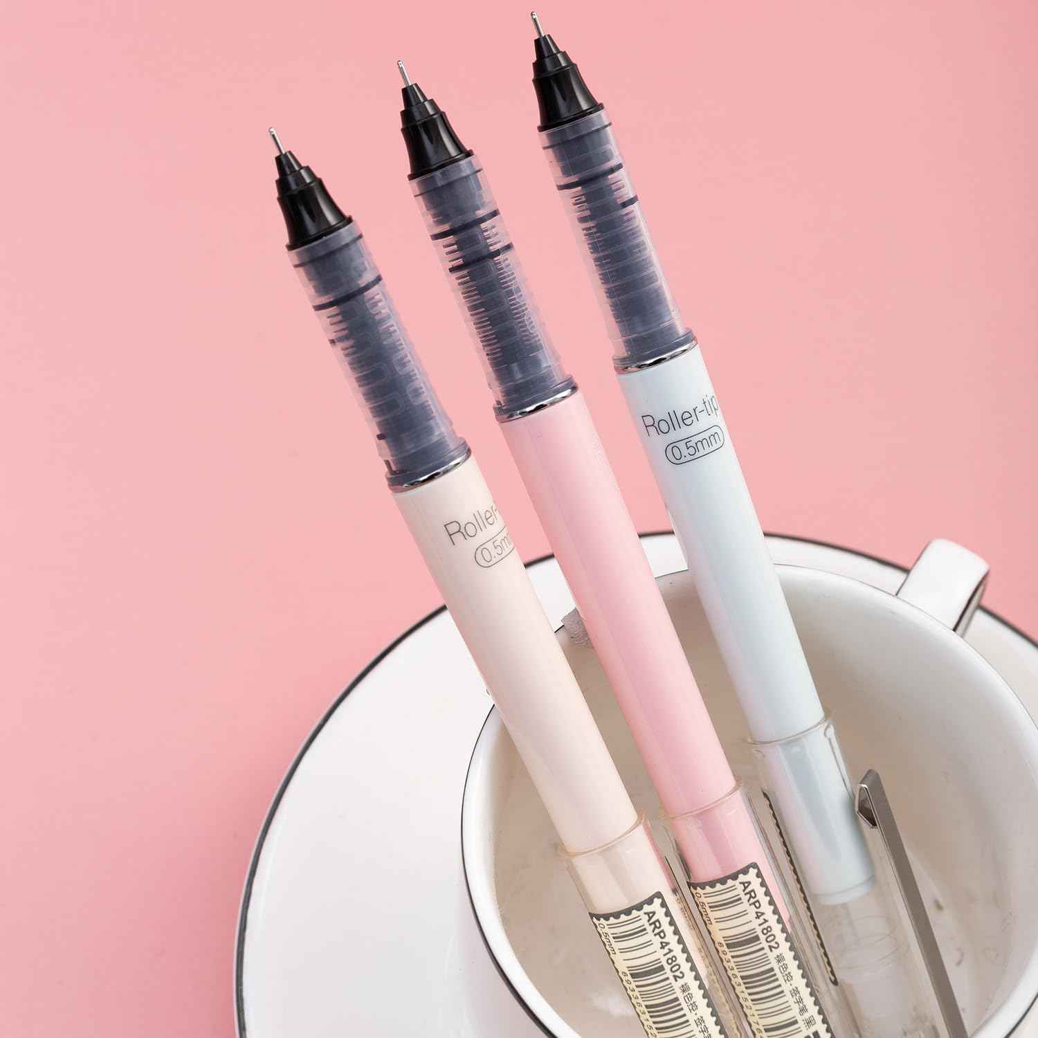 M&G Liquid Rollerball Pen,0.5mm Fine Point Pen with Black Ink 6 Pack - TTpen