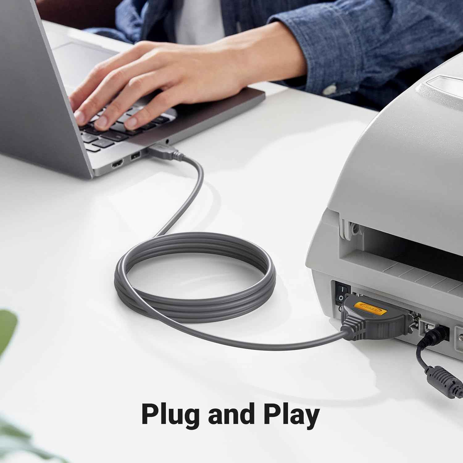 UGREEN 2M USB to Parallel Port Printer Cable for Old Printer