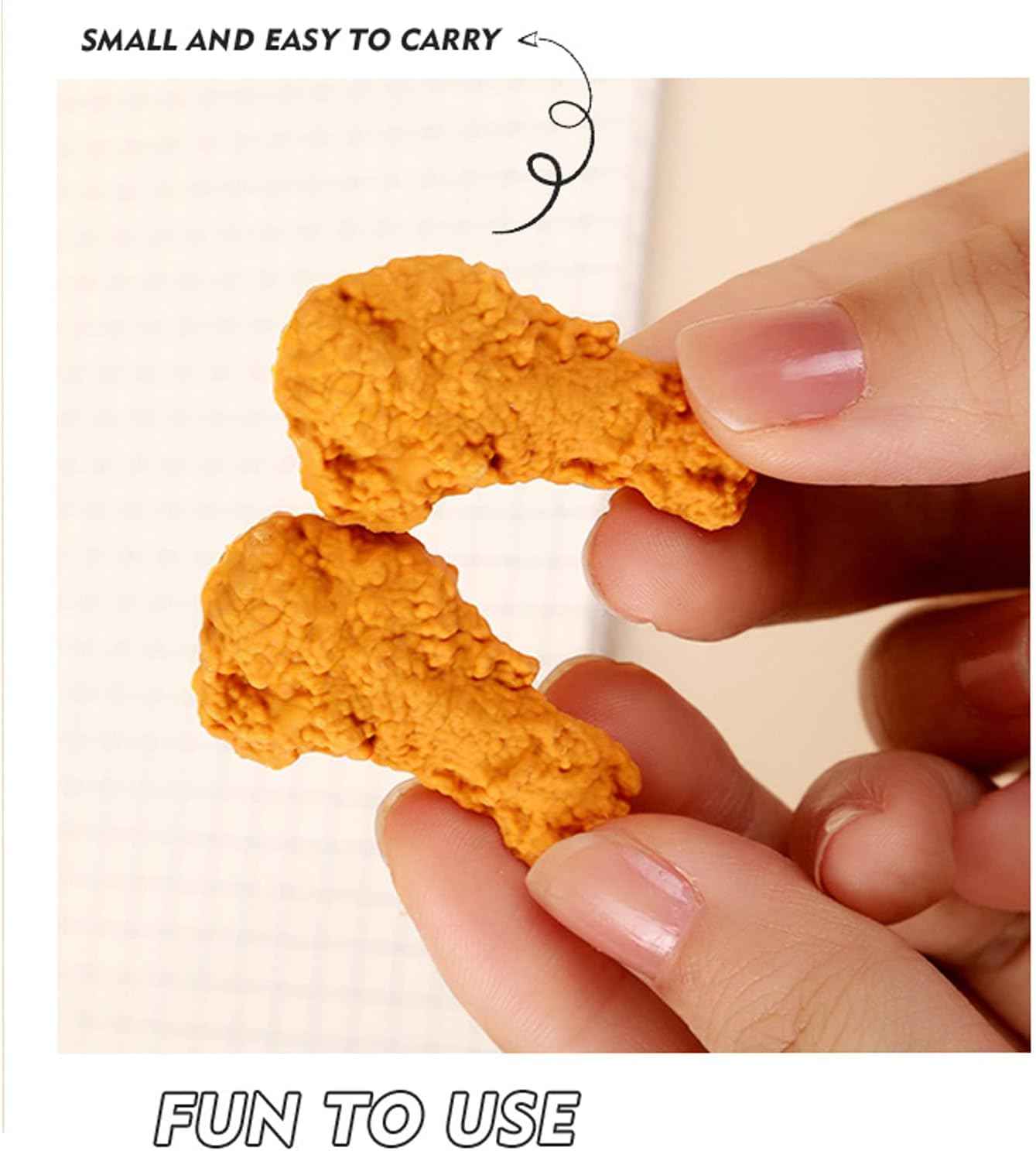 Food Fried Chicken Pencil Erasers 27 Pack - TTpen