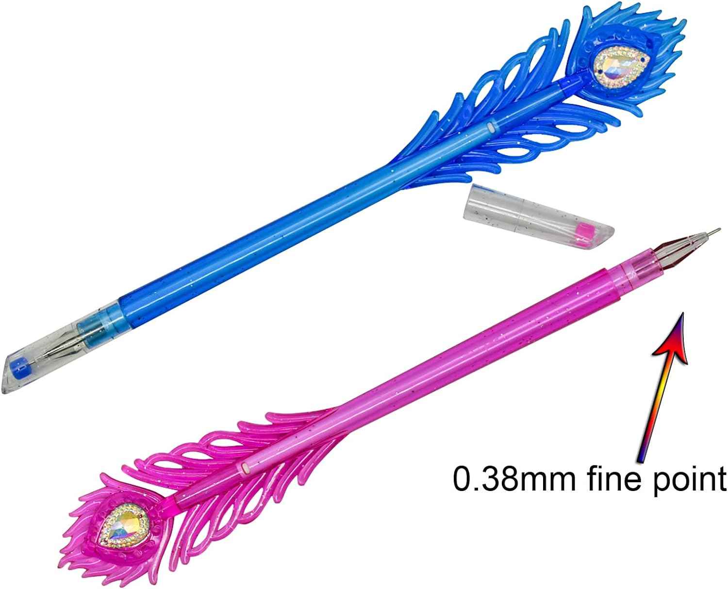 12 Colors Peacock Feather Gel Pens - TTpen