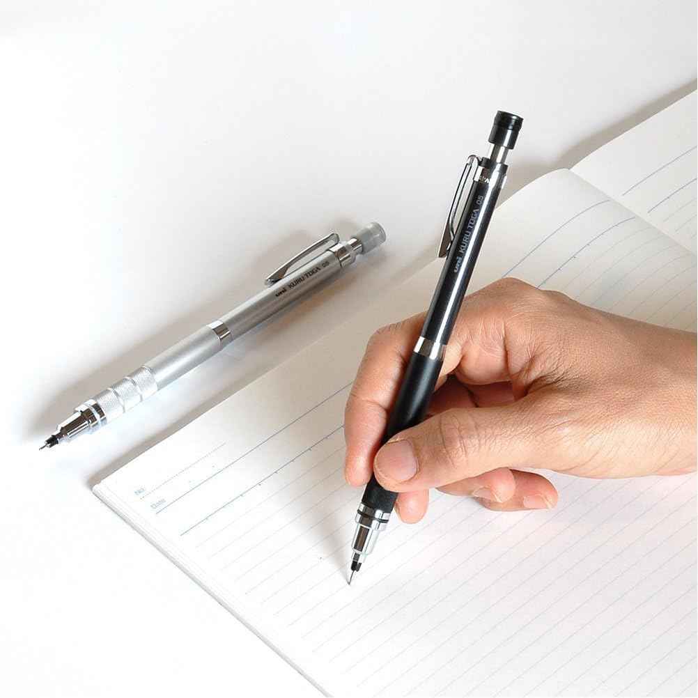Uni Kuru Toga Roulette Mechanical Pencil,0.5 mm Silver Body - TTpen