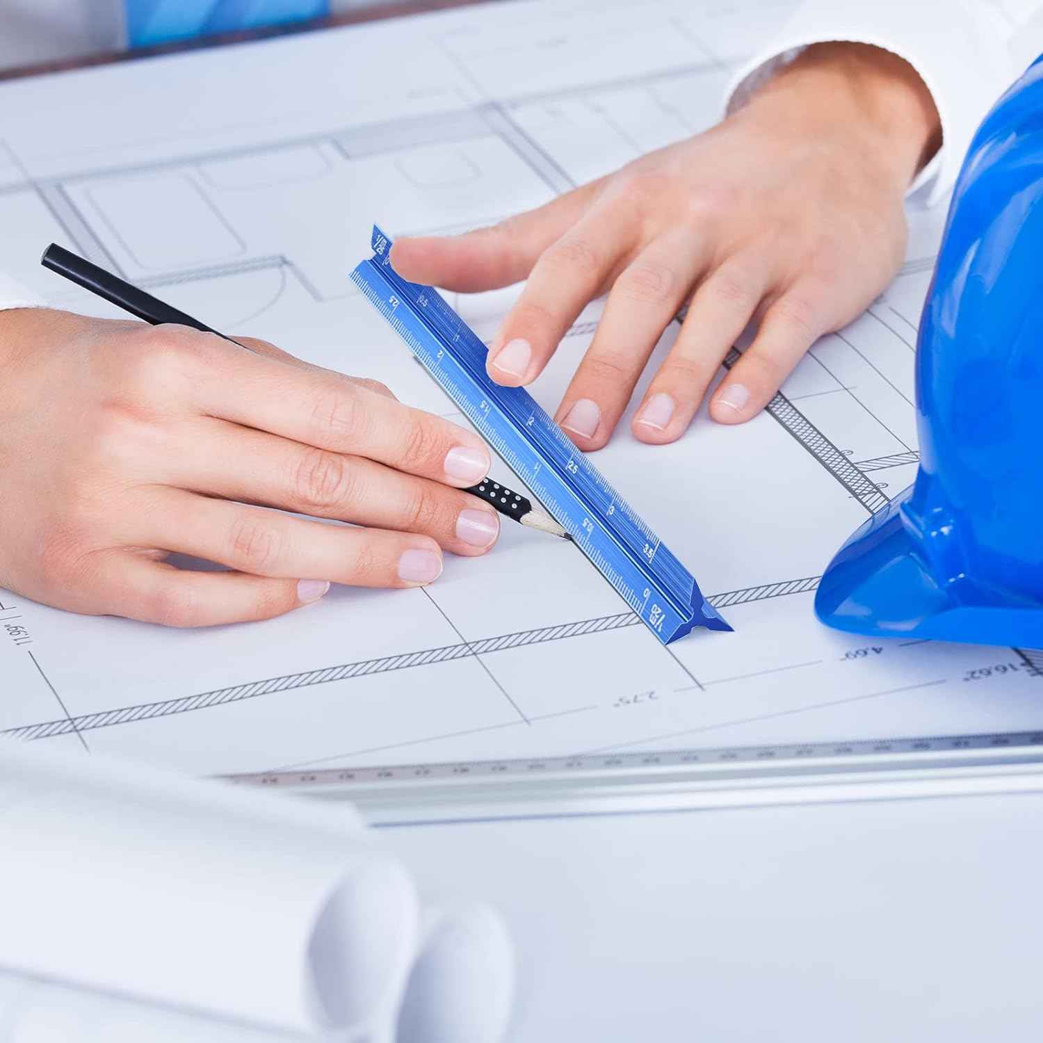 4 Colors Pocket Architectural Scale Rulers 6 Inch - TTpen