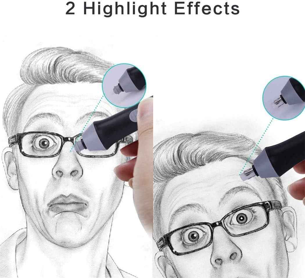 3 Colors Electric Erasers kit With 66 Eraser and 6 pcs Rubber Clips - TTpen