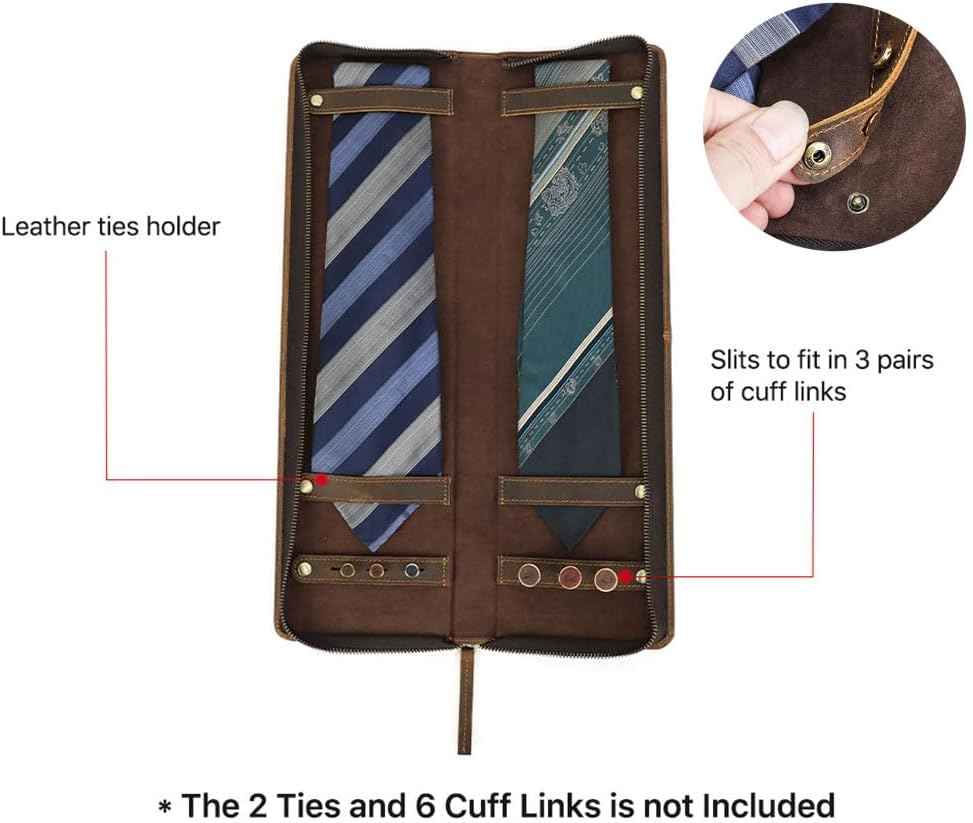 Ties Travel Case Leather Neckties Storage Box