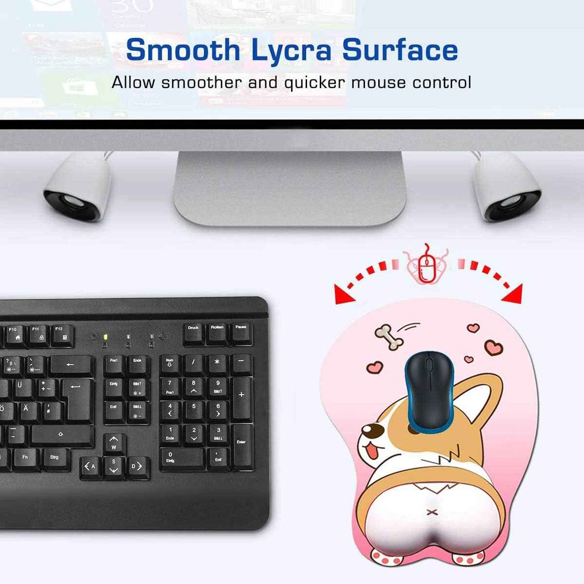 Cute Corgi Dog Butt Anime Mouse Pad with Wrist Support - TTpen