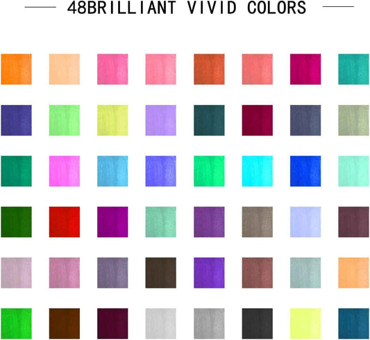 MAIKEDEPOT 48 Colors Watercolor Brush Pens with 2 Blending Brush - TTpen