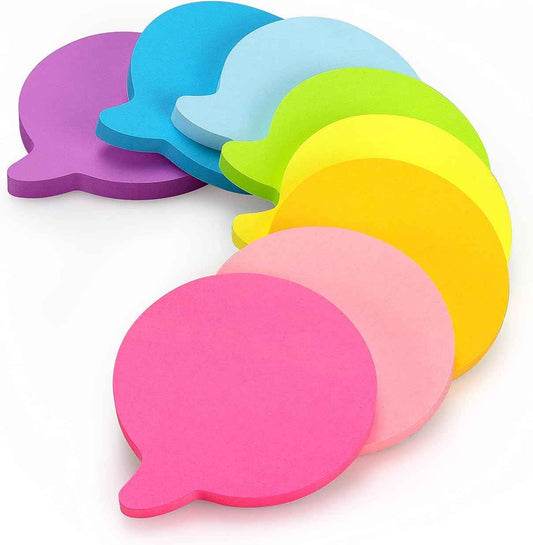 Bubble Shape Sticky Notes 8 Color 75 Sheets/Pad - TTpen