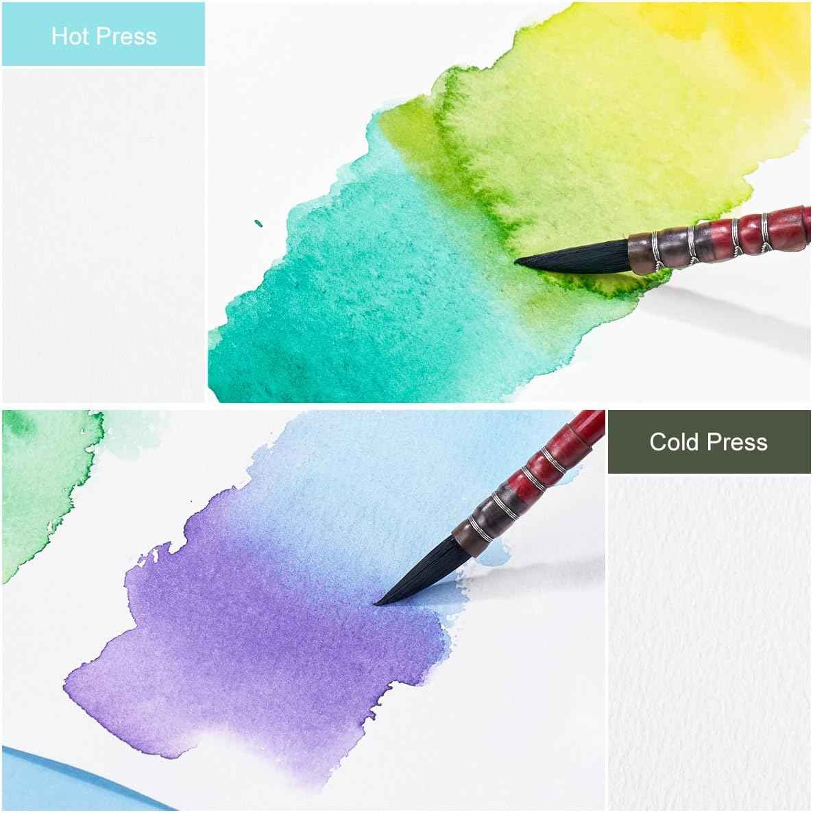 POTENTATE Cotton Hot/Cold Press Watercolor Paper Journal 9x14cm - TTpen