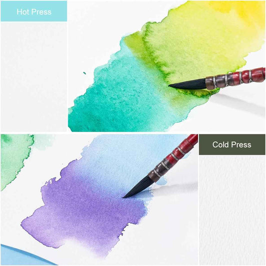 POTENTATE Cotton Hot/Cold Press Watercolor Paper Journal 9x14cm - TTpen
