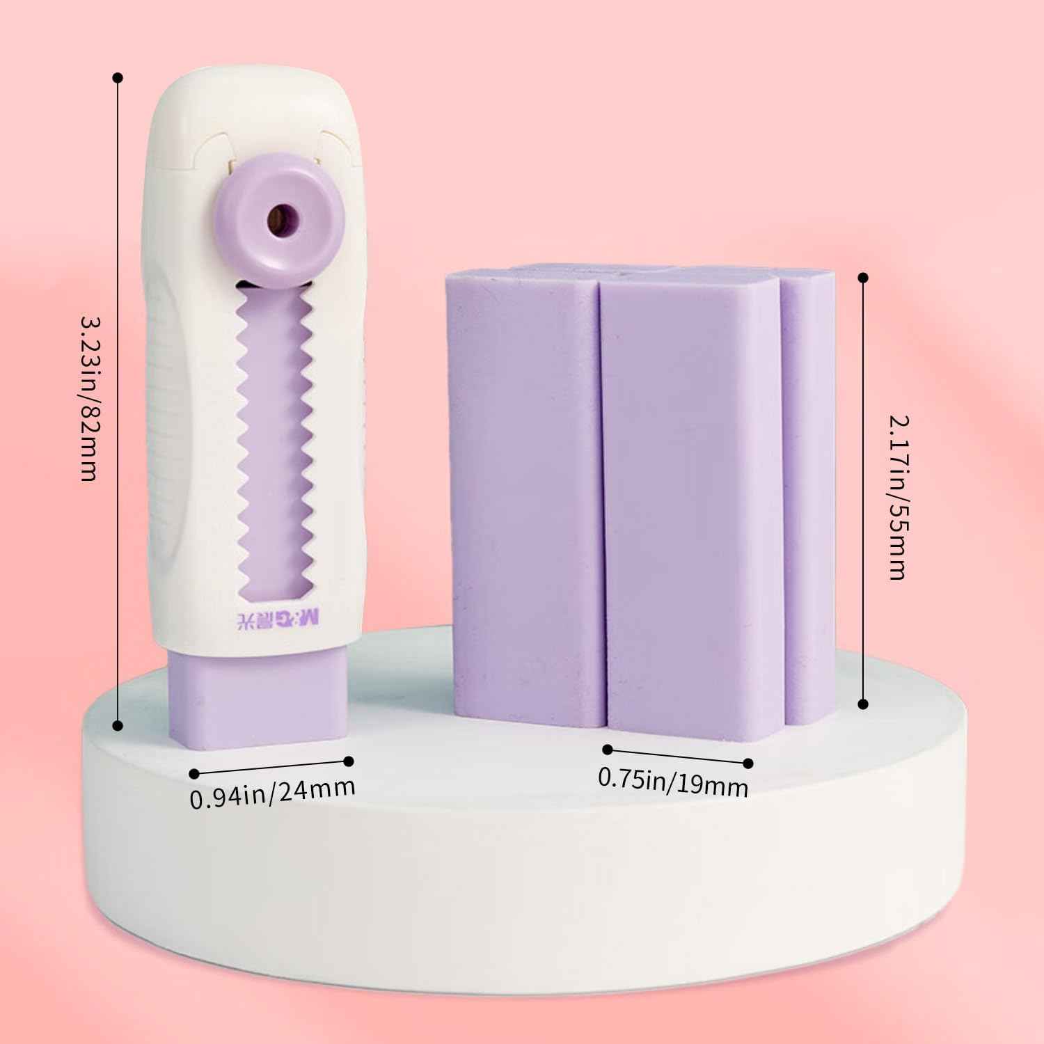 M&G 4+1 Pack Sliding Retractable Eraser with Sleeve and 4 Refill Erasers - TTpen