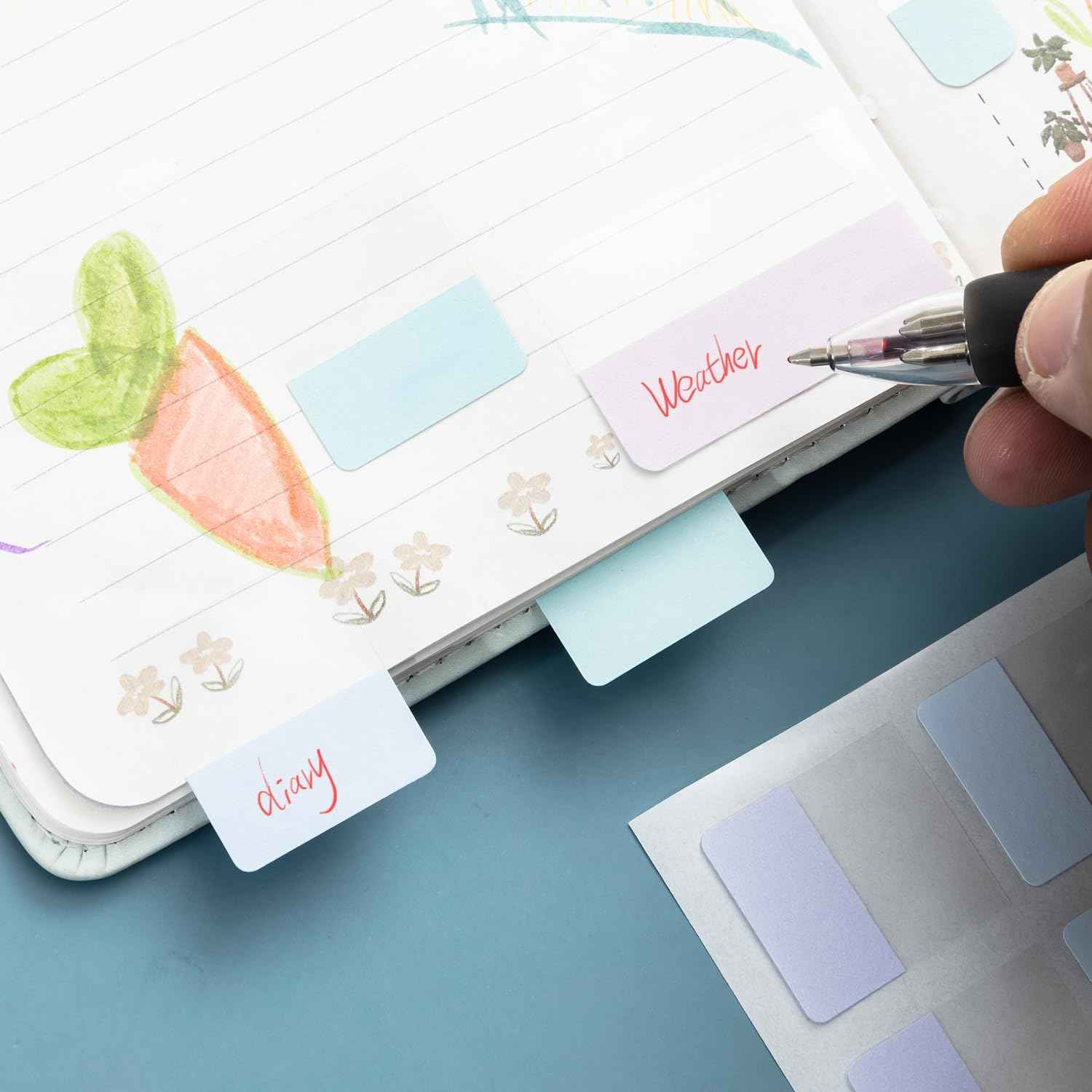 5 Pack Sticky Notes Annotation Tabs 300pcs Index Labels,Morandi Color - TTpen