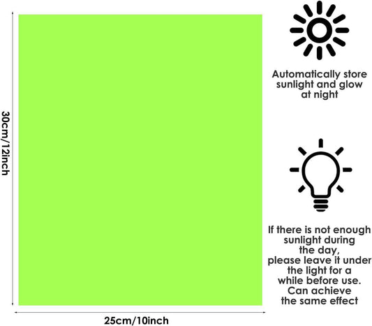 5 Color Neon Heat Transfer Vinyl Glow in The Dark 12 x 10 Inch - TTpen