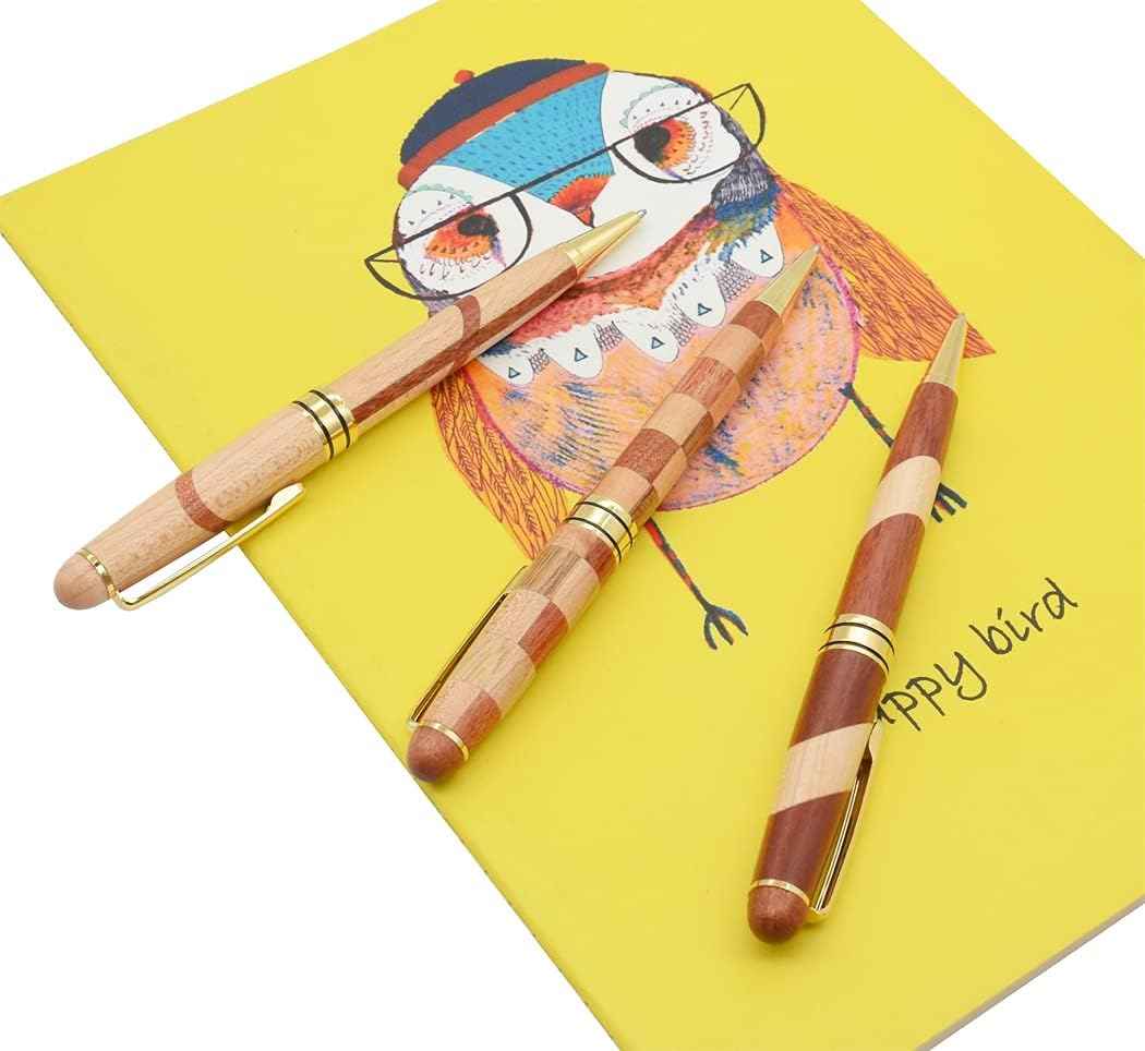 3 Pack Wooden Handcrafted Ballpoint Pens Set - TTpen