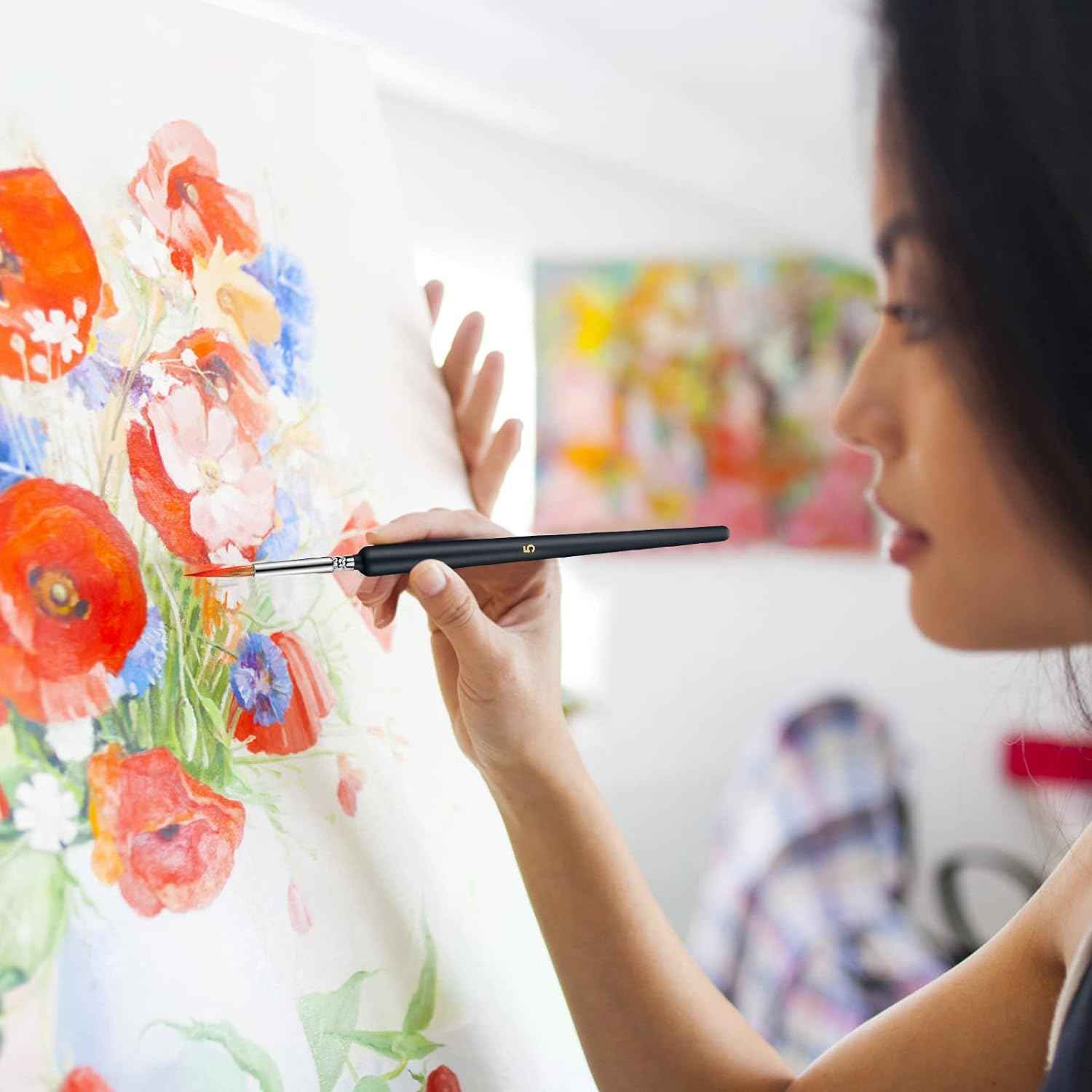 9pcs Miniature Paint Brushes Set for Fine Detailing & Art Painting - TTpen