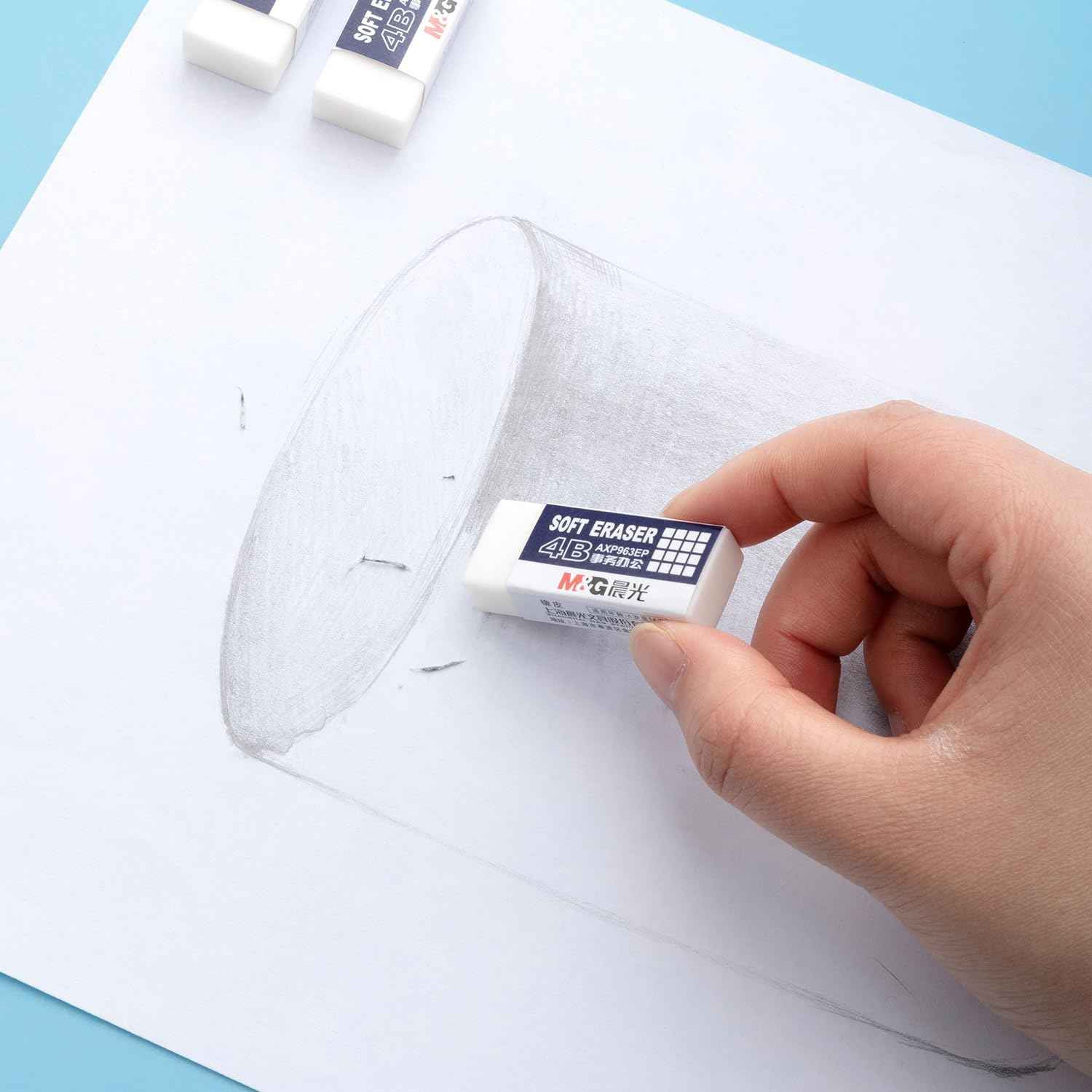 M&G 24 Pack 4B Soft Pencil Erasers - TTpen