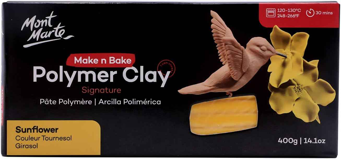 Mont Marte Make n Bake Polymer Clay Signature 400g Block - TTpen