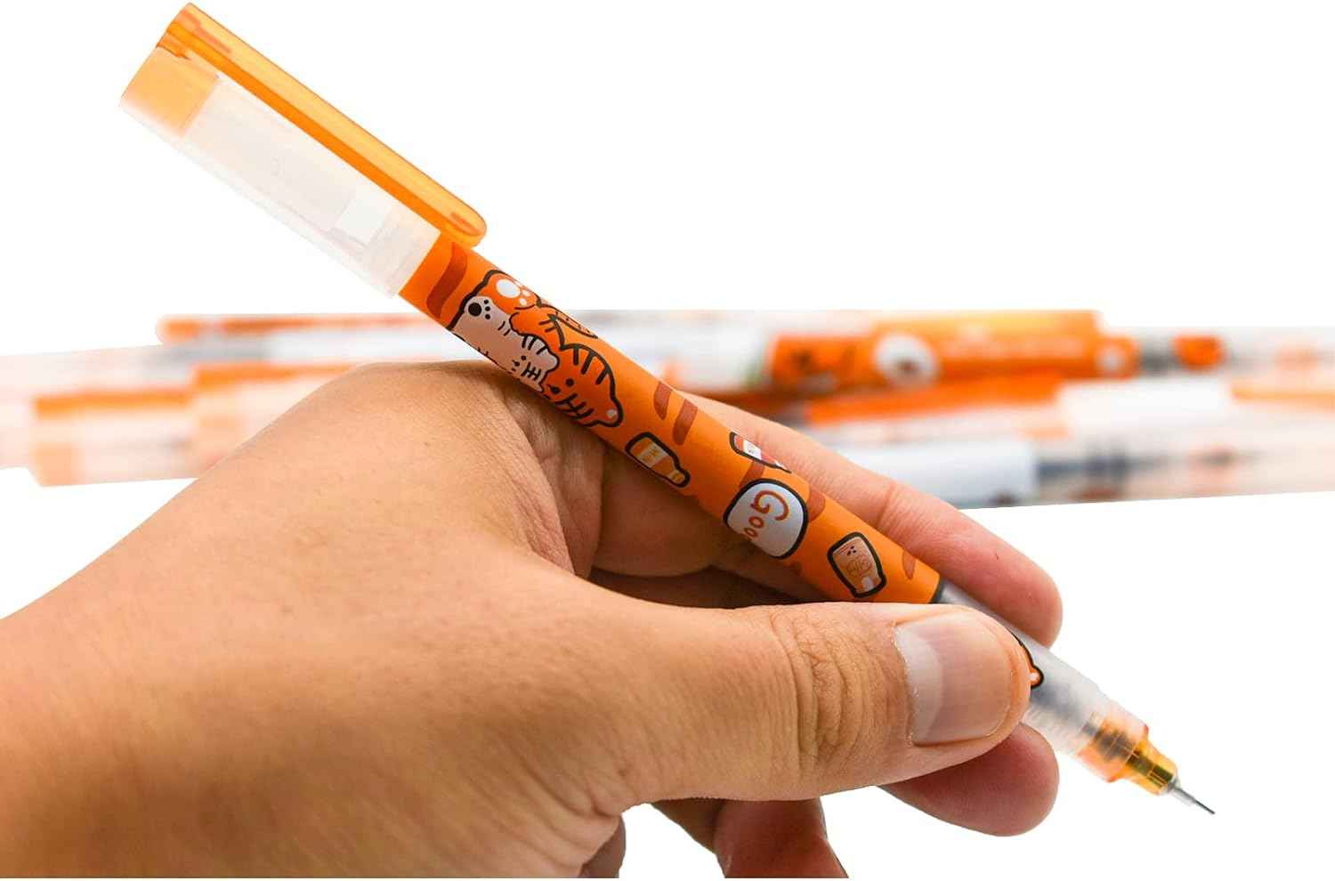 12PCS Tiger Liquid Ink Quick Dry Ink Rollerball Pens Black Ink - TTpen