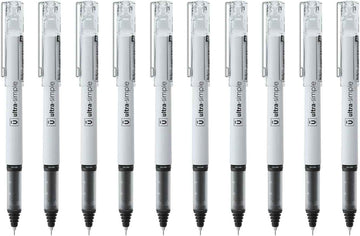 M&G 10Pcs Liquid Rollerball Pens 0.5mm Ultra Fine Point Black Ink Quick Dry - TTpen