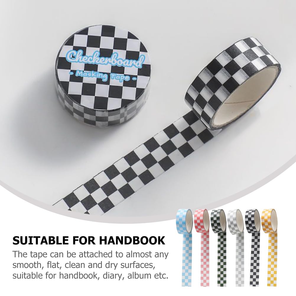 6 Rolls Checkerboard Washi Tape