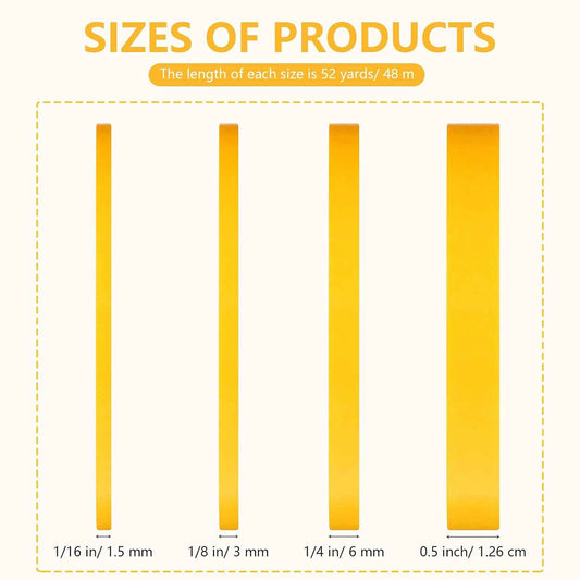 4 Rolls Thin Line Masking Tape Yellow - TTpen