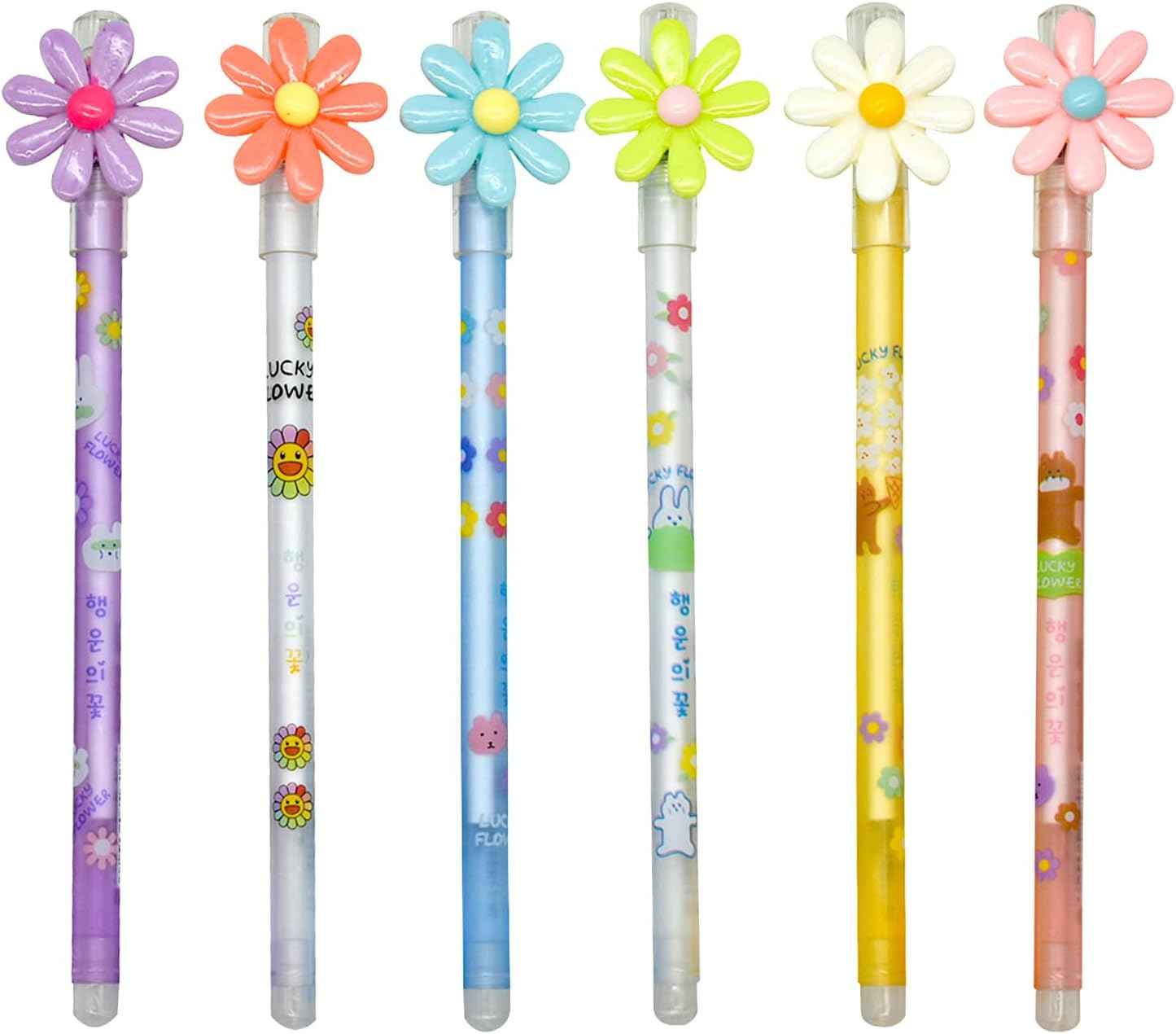 12PCS Fancy Sunflower Gel Pens 0.5mm Black Ink - TTpen
