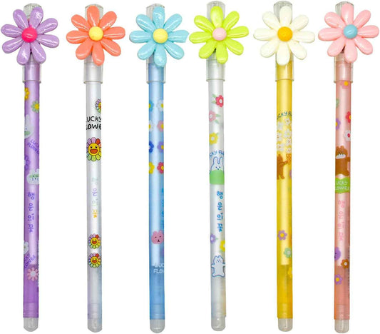 12PCS Fancy Sunflower Gel Pens 0.5mm Black Ink - TTpen