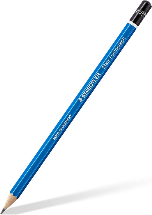 Staedtler 100 Mars Lumograph 2B Graphite Art Drawing Pencil,12 Pack