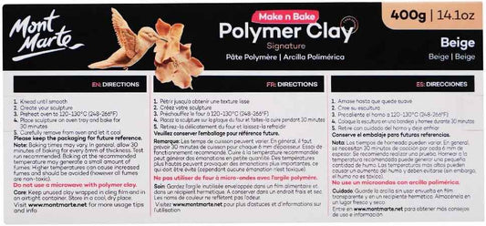 Mont Marte Make n Bake Polymer Clay Signature 400g Block - TTpen