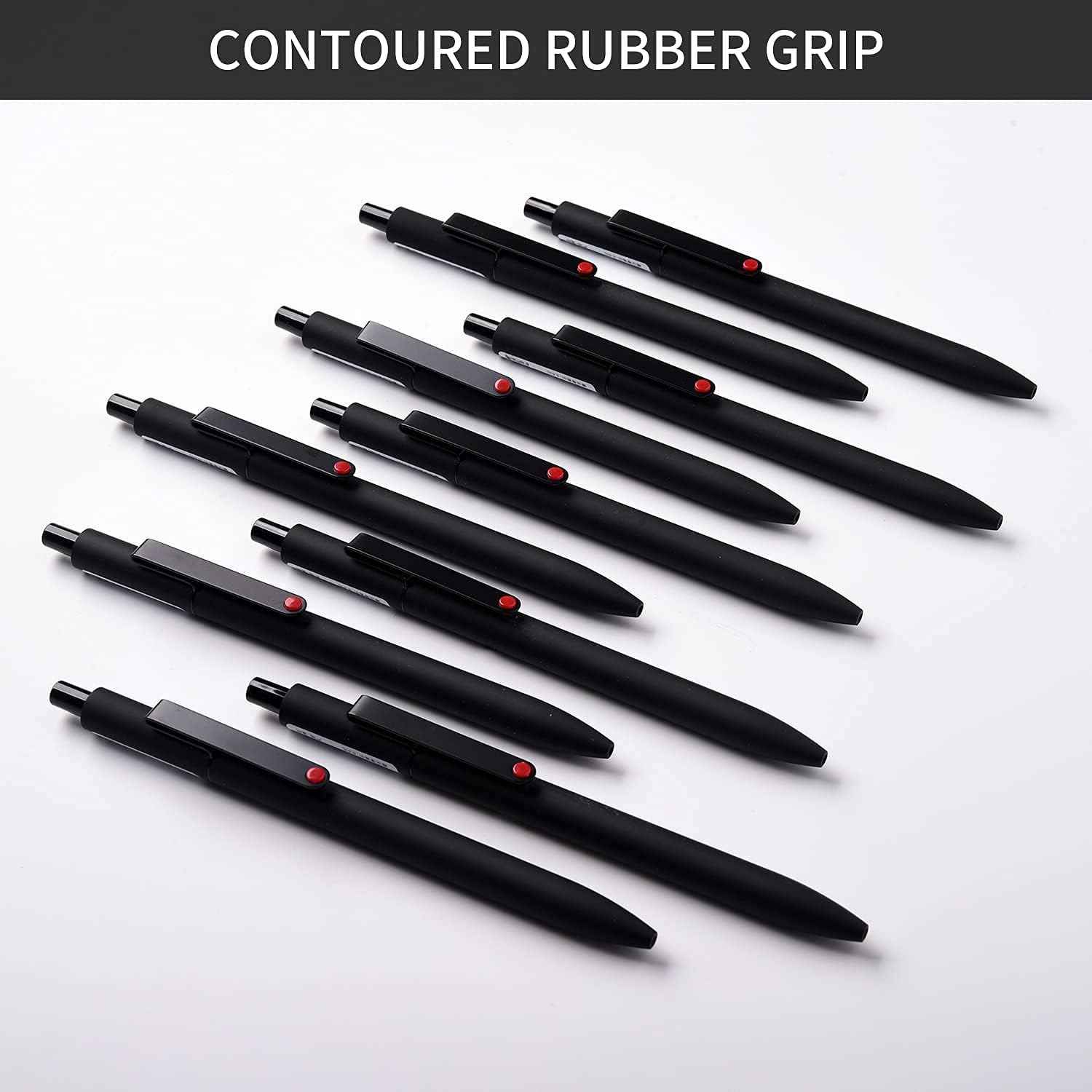 Kaco 0.5mm Black Retractable Liquid Gel Pen,10 pack - TTpen